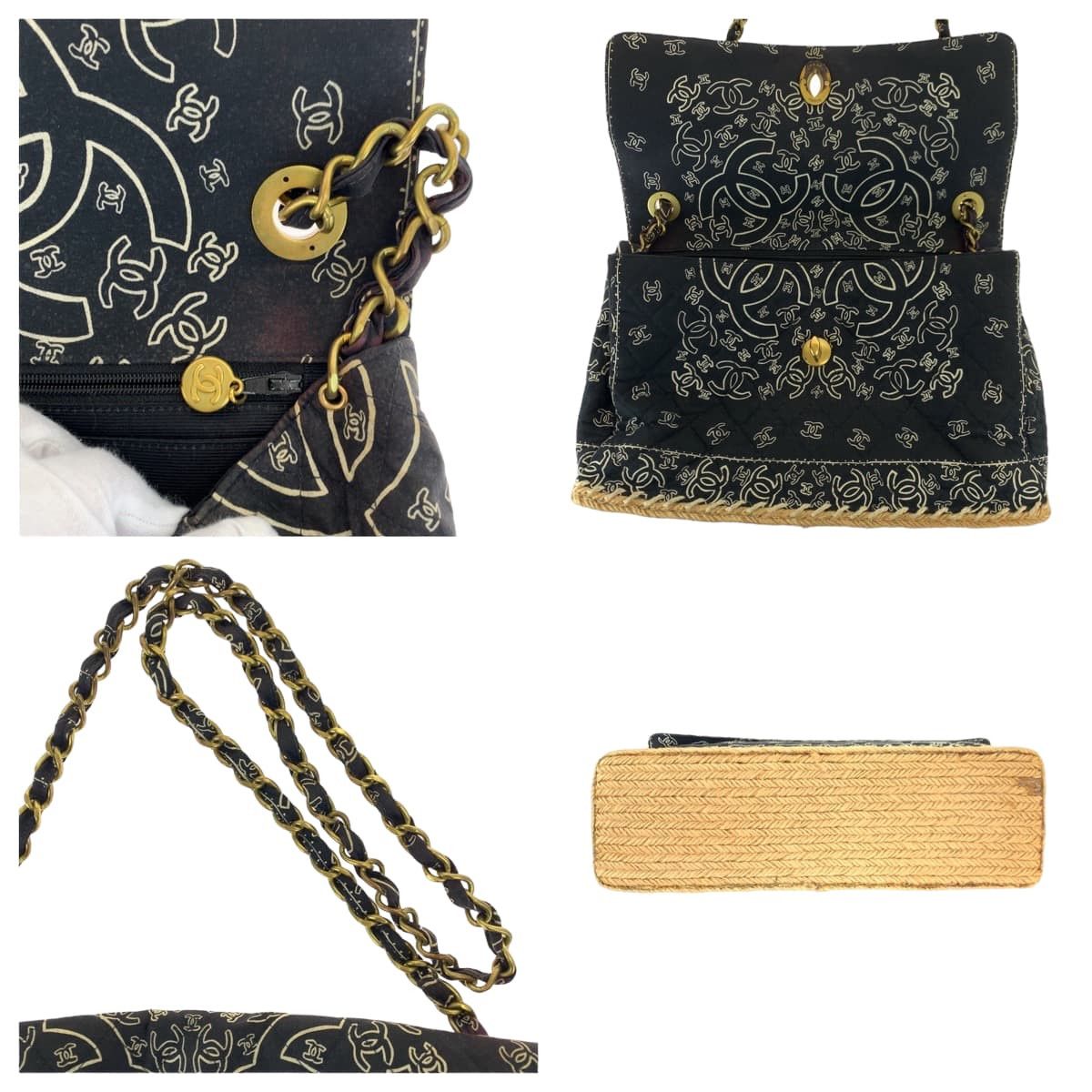 Chanel Chanel Chanel Vintage Bandana Matelassé Cotton Shoulder Bag Cotton Crossbody Bag 405815 in Very Good Condition Size ONE SIZE - 6 Thumbnail