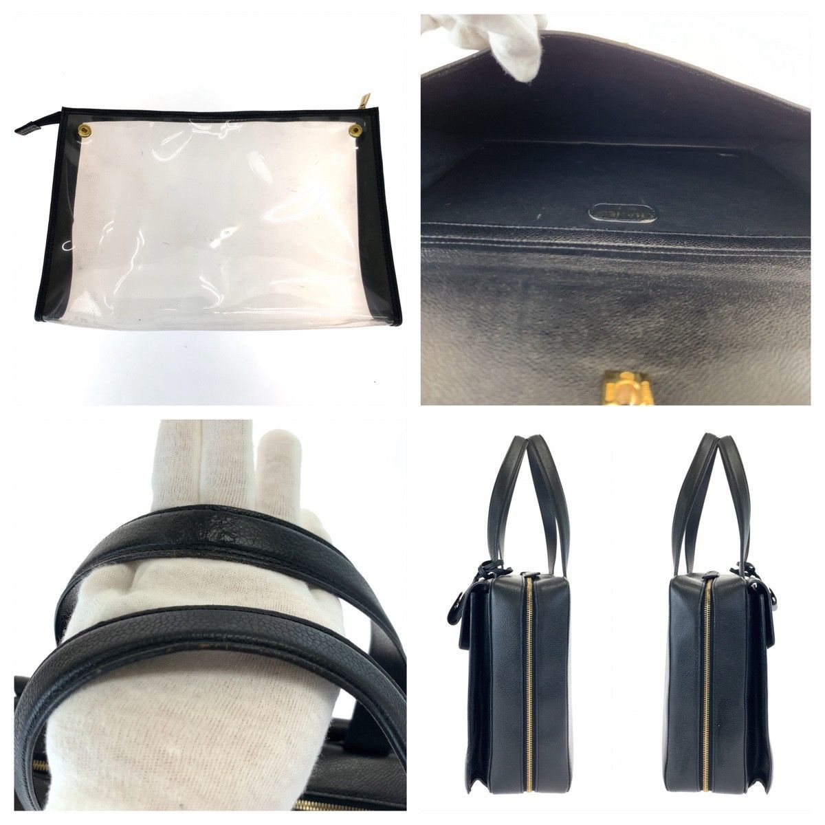 Chanel Chanel Chanel Vintage Caviar Skin Coco Mark Business Bag Leather Handbag in Great Condition Size ONE SIZE - 6 Thumbnail