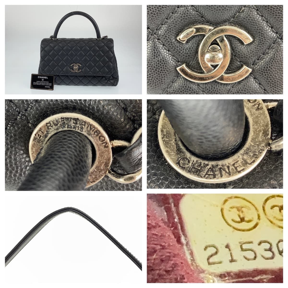 Chanel Chanel Chanel Caviar Skin Matelasse Coco Handle 2-Way Handbag Leather Handbag in Great Condition Size ONE SIZE - 4 Thumbnail