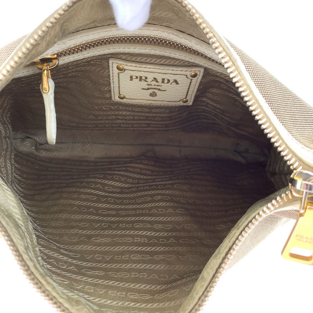 Prada Prada Prada Canvas Logo Jacquard Shoulder Bag BT0706 Canvas Crossbody Bag BT0706 in Very Good Condition Size ONE SIZE - 9 Thumbnail