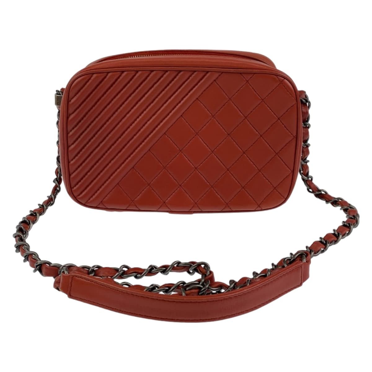 Chanel Chanel Chanel Boy Camera Bag Red Lambskin Crossbody Leather Crossbody Bag 207913 in Great Condition Size ONE SIZE - 3 Thumbnail
