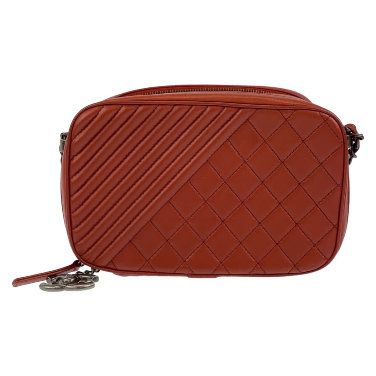 Chanel Chanel Chanel Boy Camera Bag Red Lambskin Crossbody Leather Crossbody Bag 207913 in Great Condition Size ONE SIZE - 2 Thumbnail