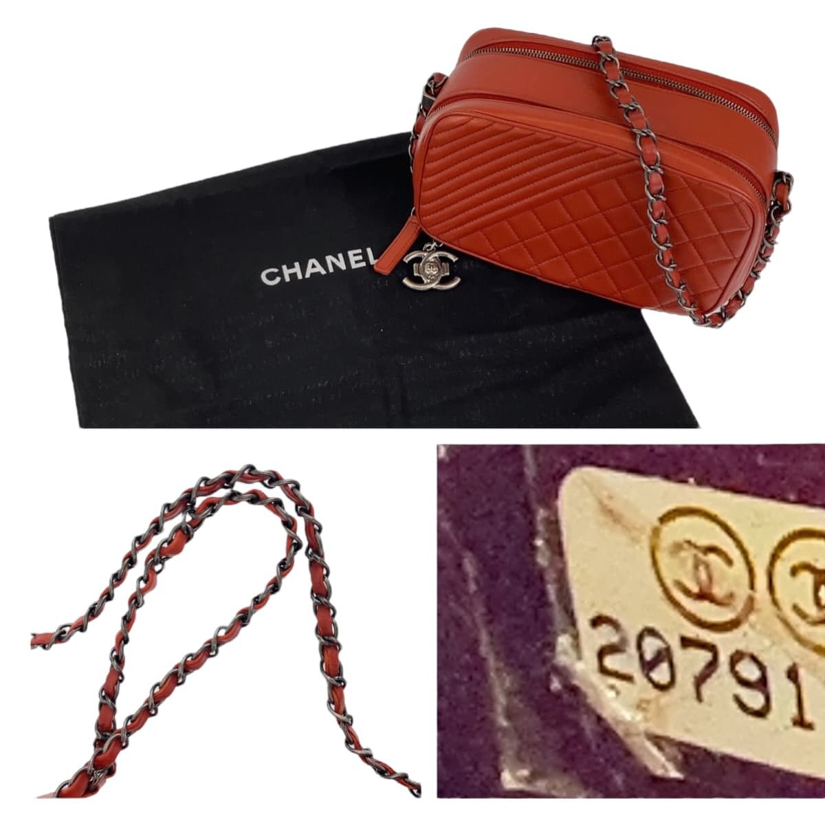 Chanel Chanel Chanel Boy Camera Bag Red Lambskin Crossbody Leather Crossbody Bag 207913 in Great Condition Size ONE SIZE - 8 Thumbnail