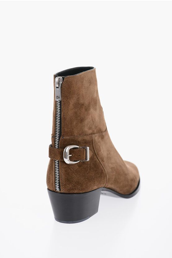 Celine Suede Leather ISAAC Boots with Buckle Details Size US 6.5 / EU 39-40 - 2 Thumbnail