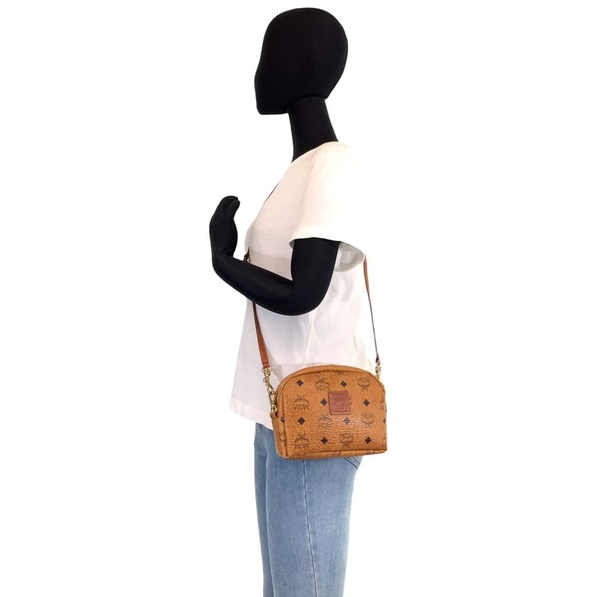 MCM MCM MCM Brown Leather Shoulder Bag for Women Leather Crossbody Bag in Very Good Condition Size ONE SIZE - 7 Thumbnail