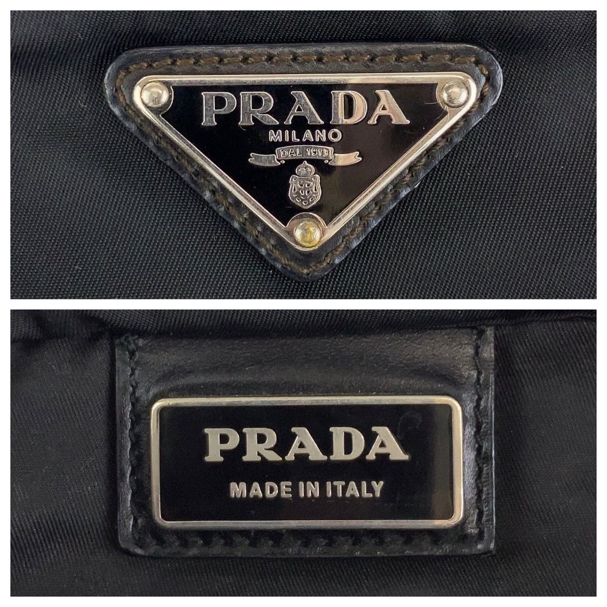Prada Prada Prada Nylon Tessuto Triangle Logo Plate Shoulder Bag Canvas Crossbody Bag 405735 in Very Good Condition Size ONE SIZE - 8 Thumbnail