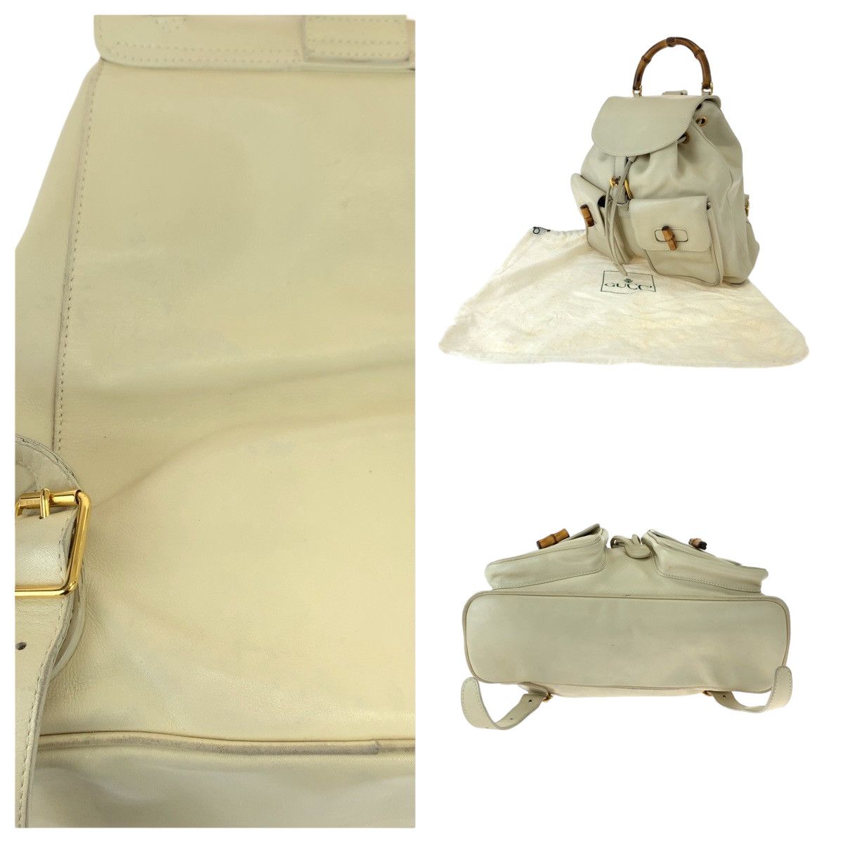 Gucci Gucci Gucci Leather Bamboo Backpack 00318170016 Leather Backpack 00318170016 in Very Good Condition Size ONE SIZE - 7 Thumbnail