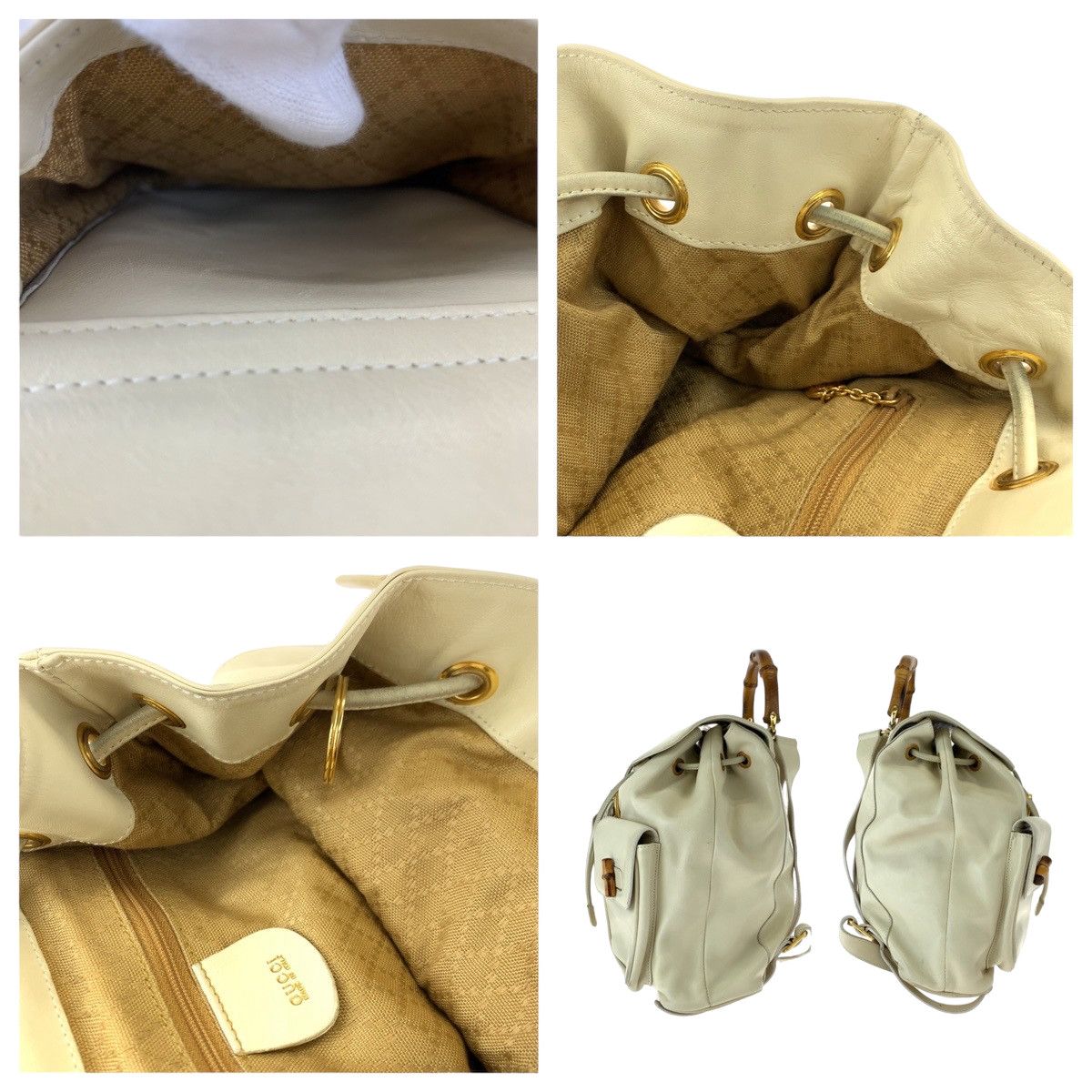 Gucci Gucci Gucci Leather Bamboo Backpack 00318170016 Leather Backpack 00318170016 in Very Good Condition Size ONE SIZE - 6 Thumbnail