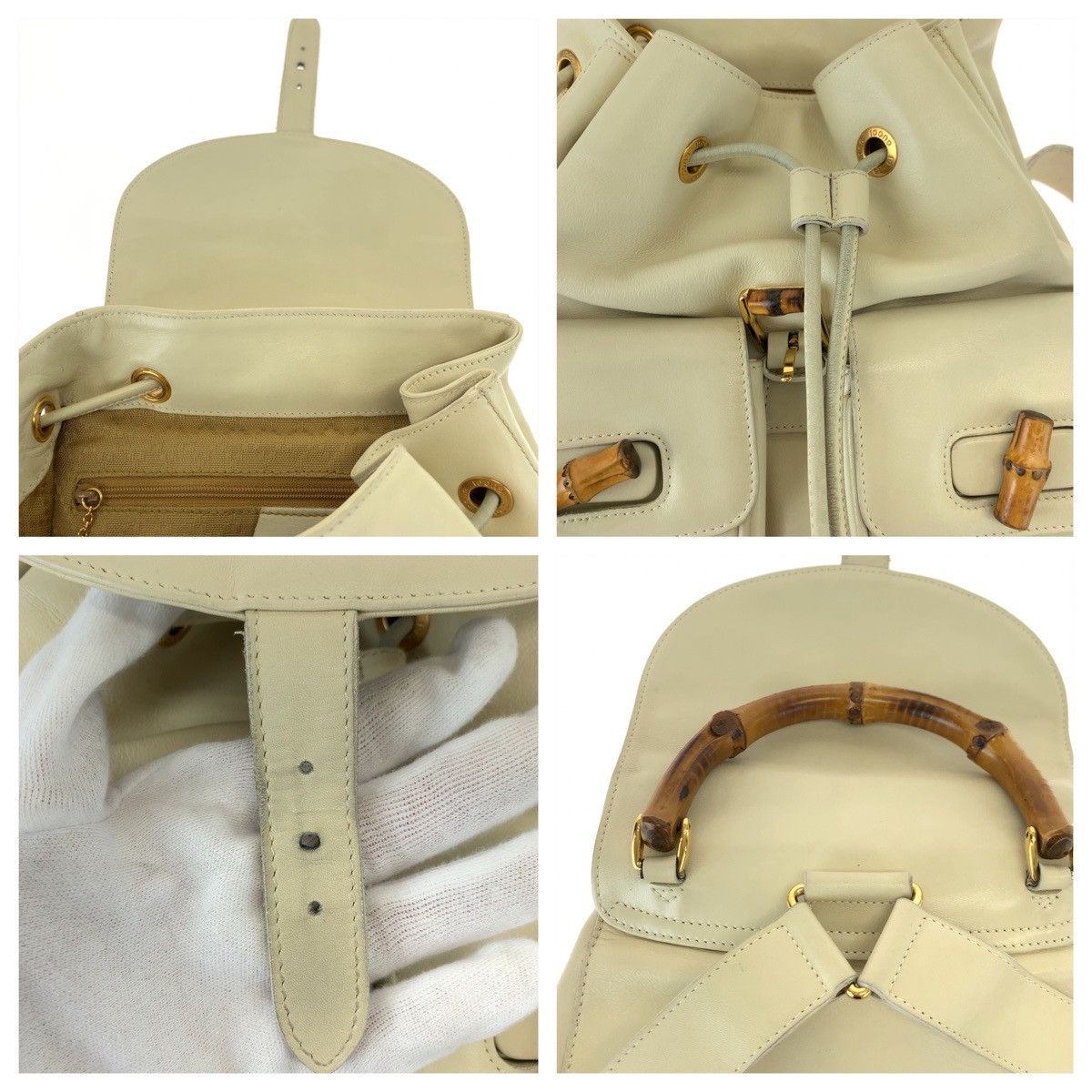 Gucci Gucci Gucci Leather Bamboo Backpack 00318170016 Leather Backpack 00318170016 in Very Good Condition Size ONE SIZE - 5 Thumbnail