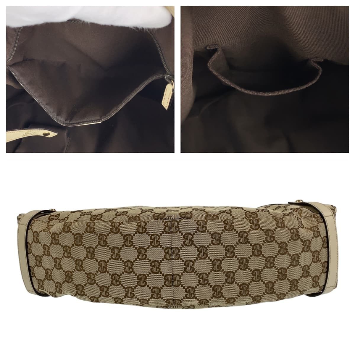 Gucci Gucci Gucci Abbey GG Canvas/Leather Shoulder Tote Bag 130736 Canvas Tote Bag 130736 in Great Condition Size ONE SIZE - 8 Thumbnail