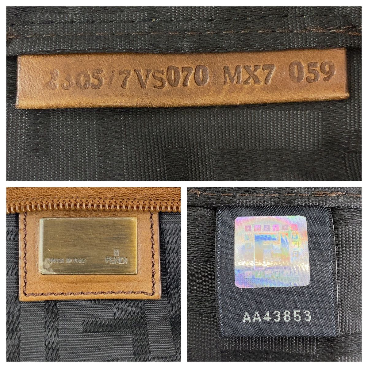 Fendi Fendi Fendi Zucca Canvas/Leather Shoulder Bag 7VS070 Canvas Shoulder Bag 7VS070 in Great Condition Size ONE SIZE - 8 Thumbnail