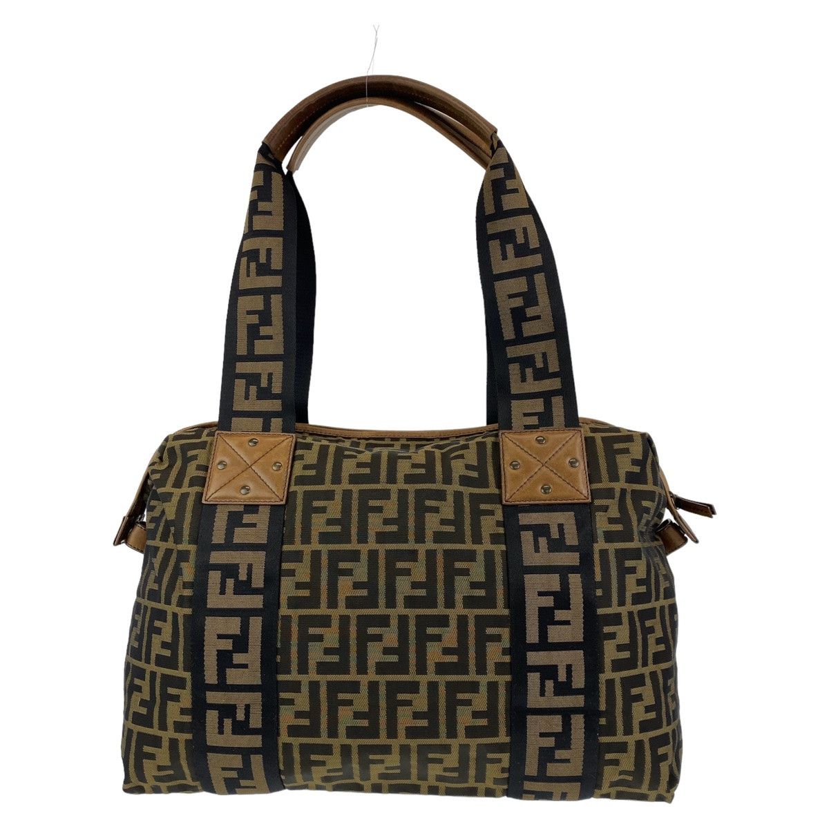 Fendi Fendi Fendi Zucca Canvas/Leather Shoulder Bag 7VS070 Canvas Shoulder Bag 7VS070 in Great Condition Size ONE SIZE - 2 Thumbnail