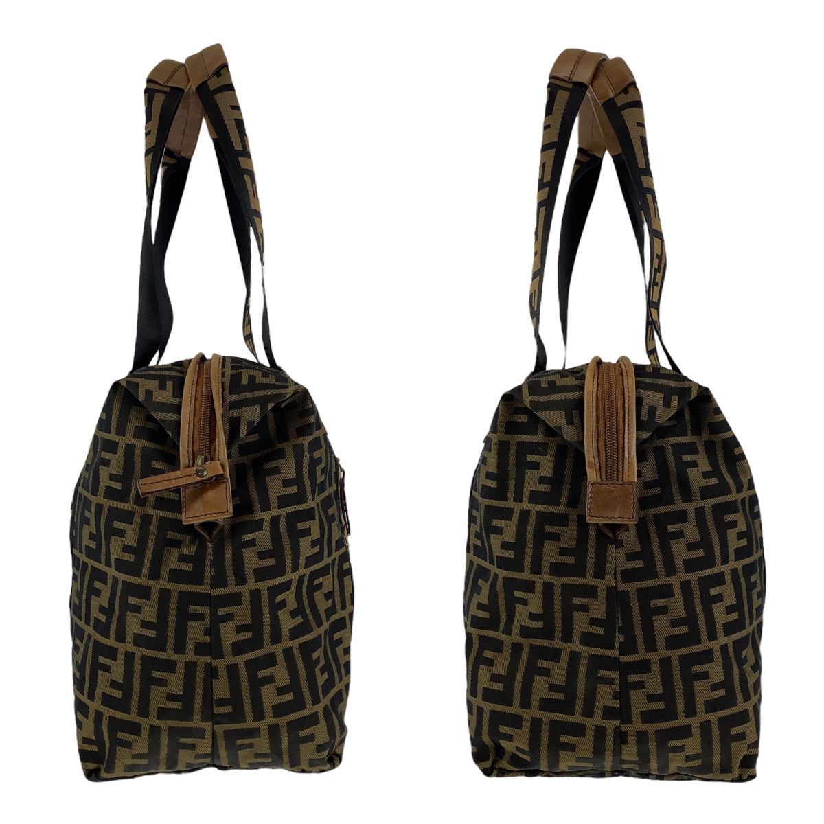 Fendi Fendi Fendi Zucca Canvas/Leather Shoulder Bag 7VS070 Canvas Shoulder Bag 7VS070 in Great Condition Size ONE SIZE - 5 Thumbnail
