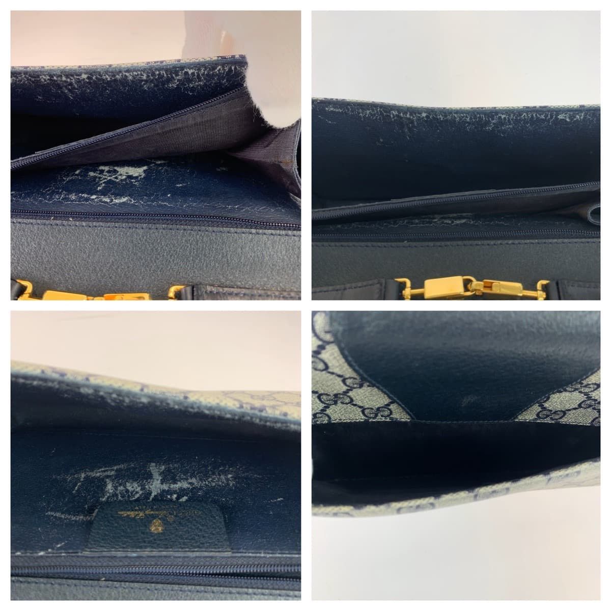 Gucci Gucci Gucci Vintage GG Supreme Canvas Leather Shoulder Bag Canvas Crossbody Bag 40 02 050 in Very Good Condition Size ONE SIZE - 6 Thumbnail