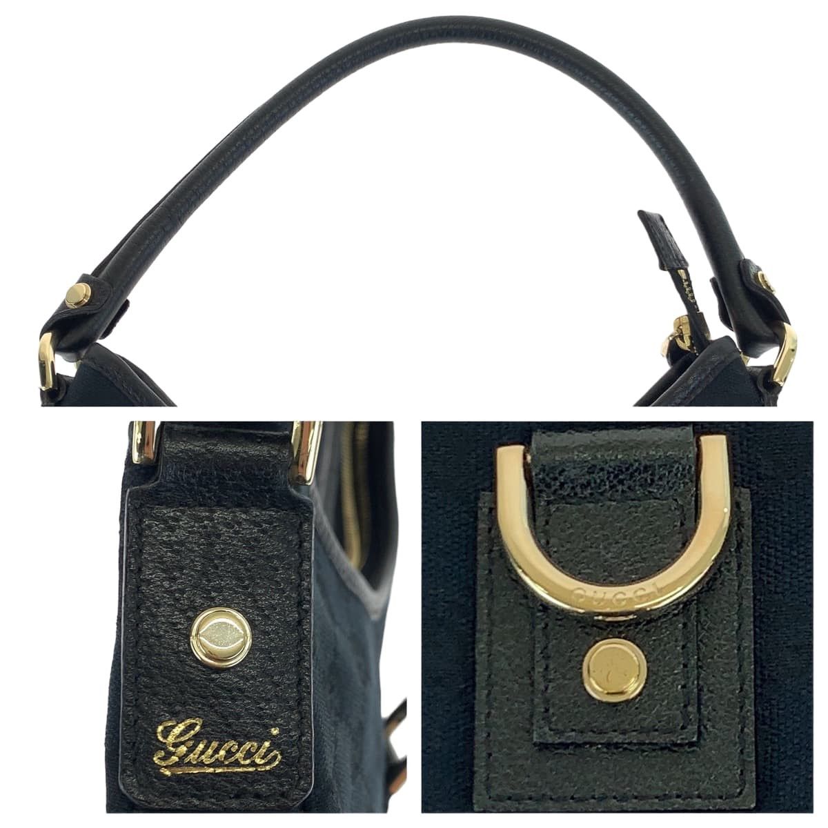 Gucci Gucci Gucci GG Canvas/Leather Abbey Tote Bag 130738 Canvas Tote Bag 130738 in Great Condition Size ONE SIZE - 5 Thumbnail