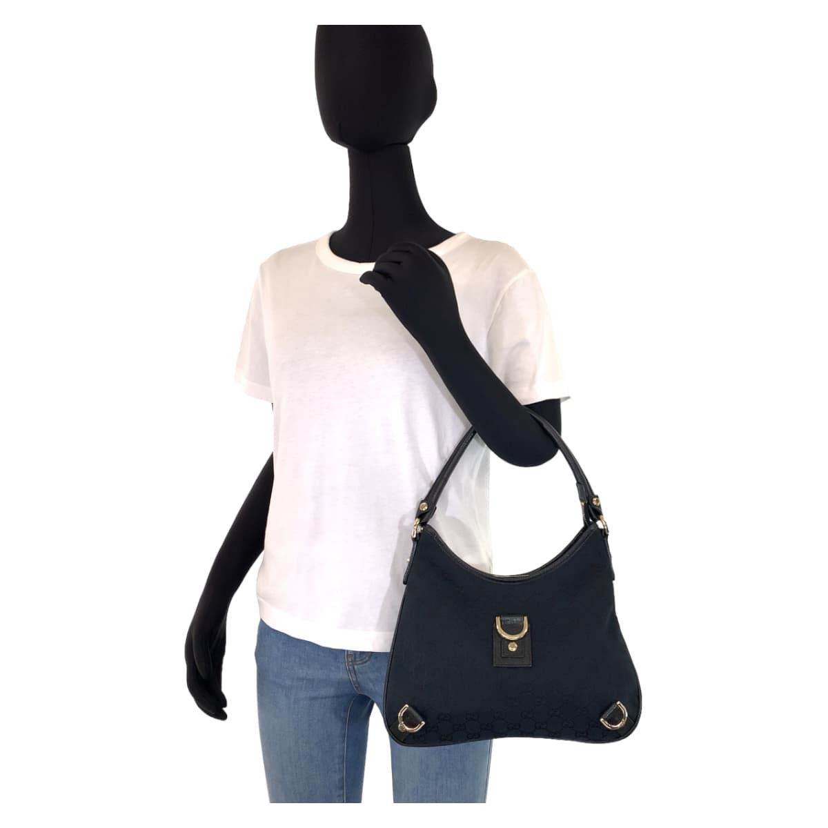 Gucci Gucci Gucci GG Canvas/Leather Abbey Tote Bag 130738 Canvas Tote Bag 130738 in Great Condition Size ONE SIZE - 6 Thumbnail