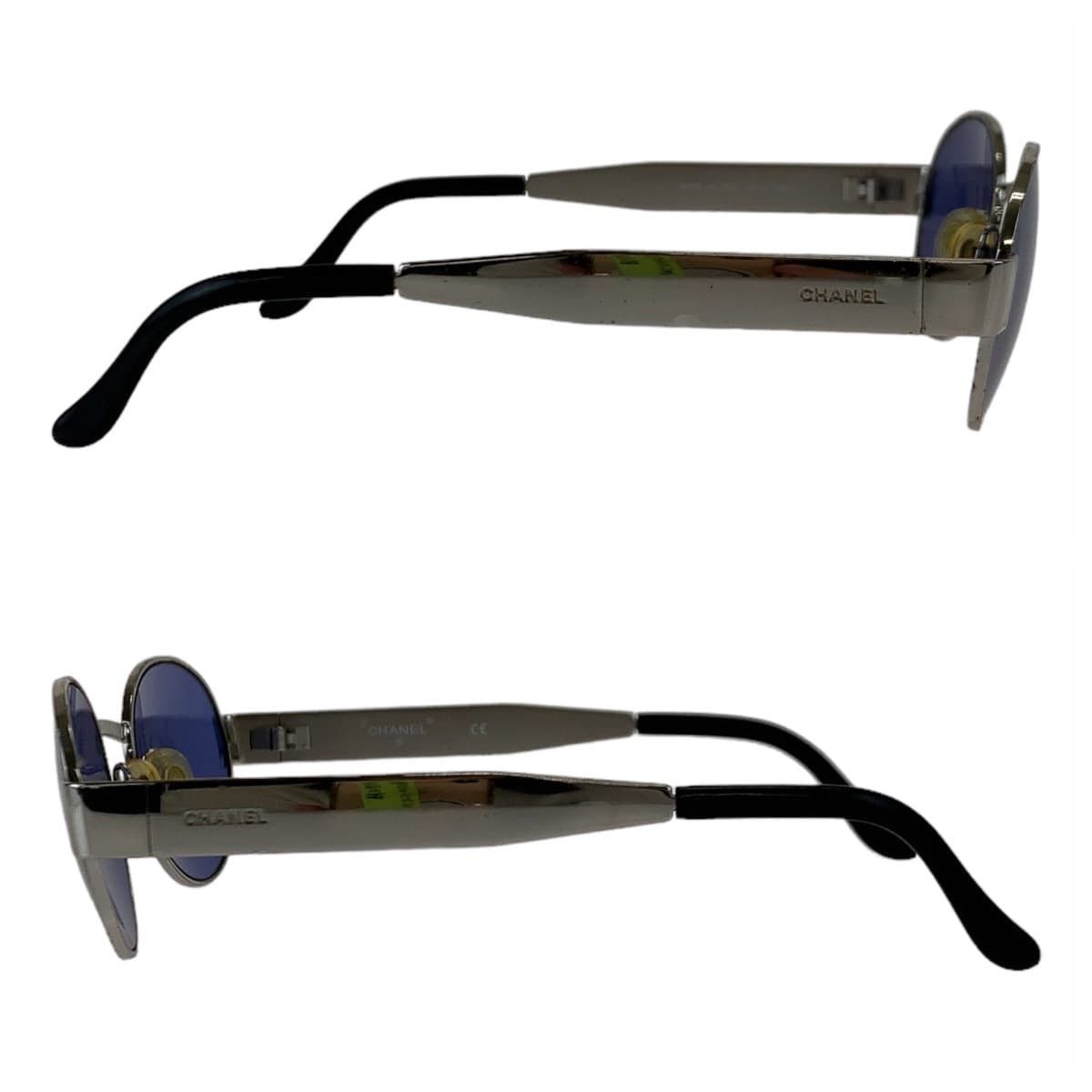 Chanel Chanel Vintage Blue Metal Round Sunglasses Metal Sunglasses