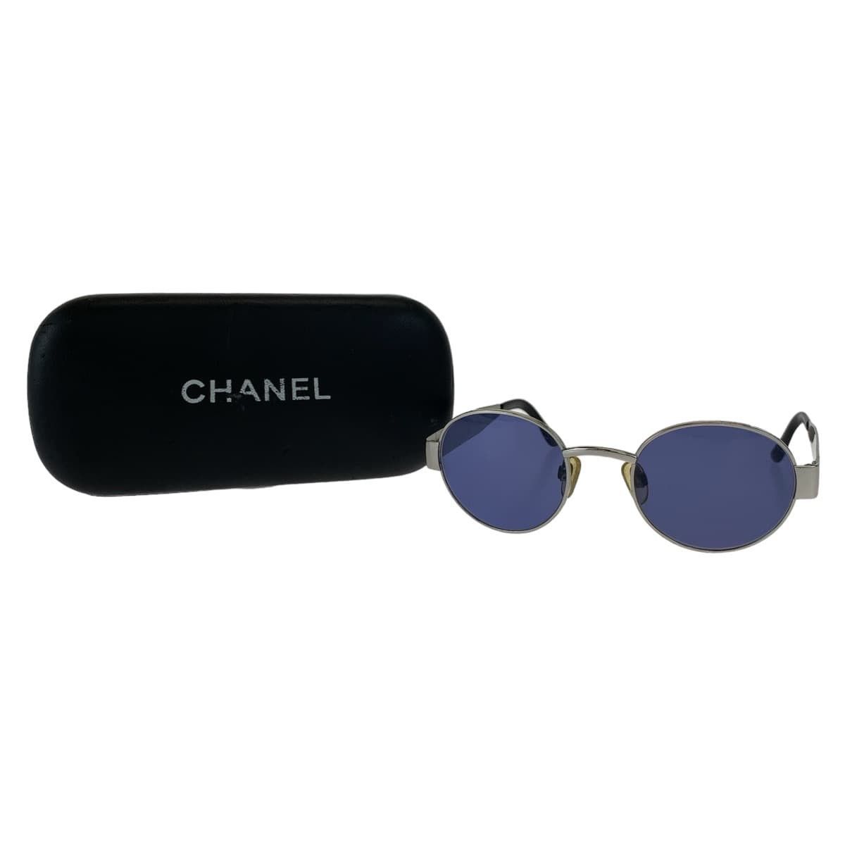 Chanel Chanel Chanel Vintage Blue Metal Round Sunglasses Metal