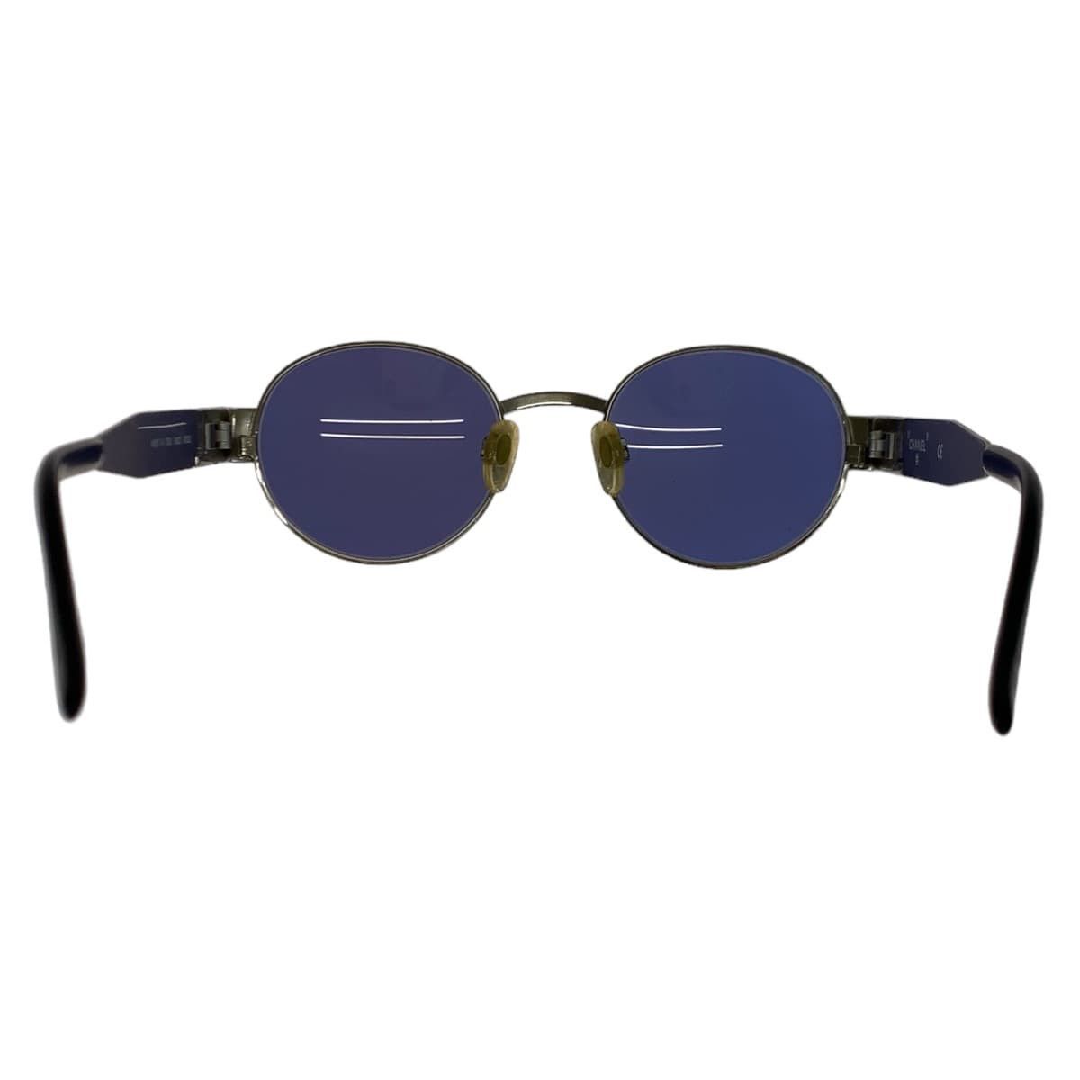 Chanel Chanel Vintage Blue Metal Round Sunglasses Metal Sunglasses