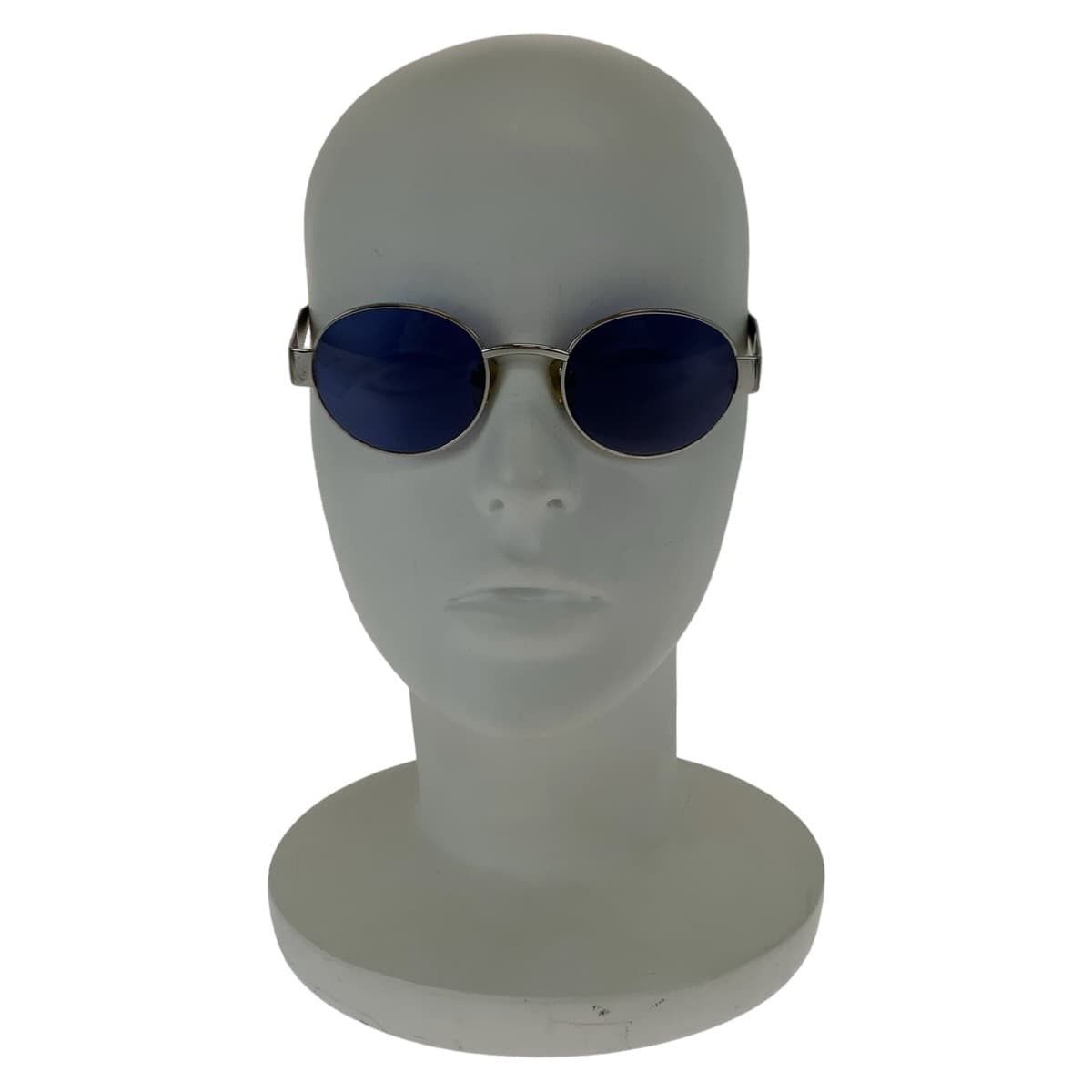Chanel Chanel Chanel Vintage Blue Metal Round Sunglasses Metal Sunglasses 06933 45002 Size ONE SIZE - 4 Thumbnail
