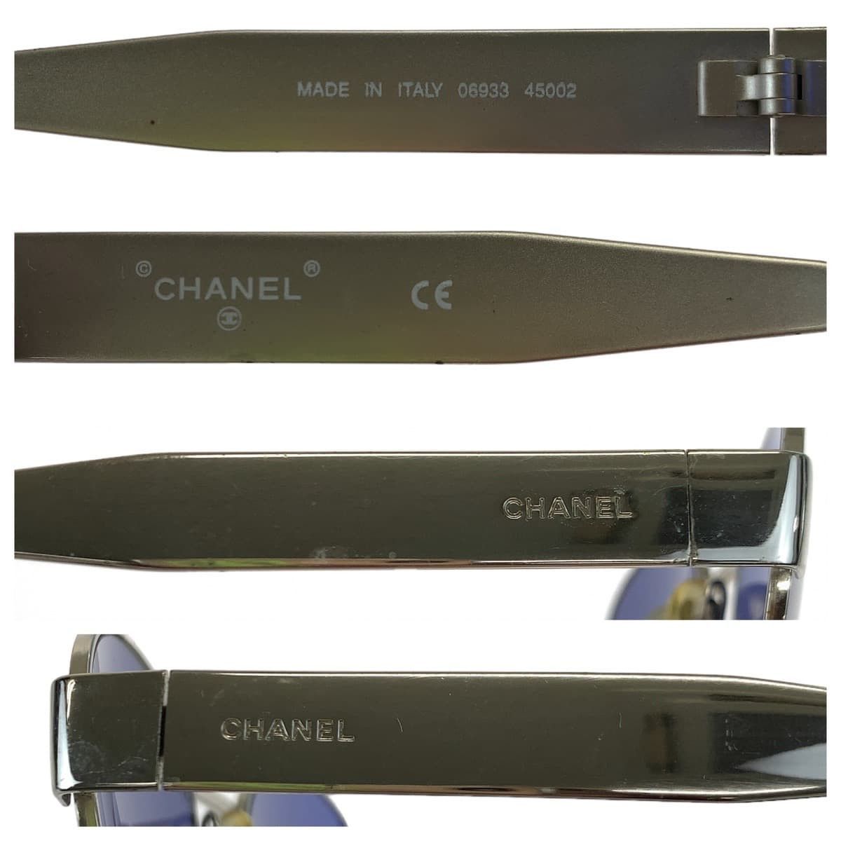 Chanel Chanel Chanel Vintage Blue Metal Round Sunglasses Metal Sunglasses 06933 45002 Size ONE SIZE - 9 Thumbnail