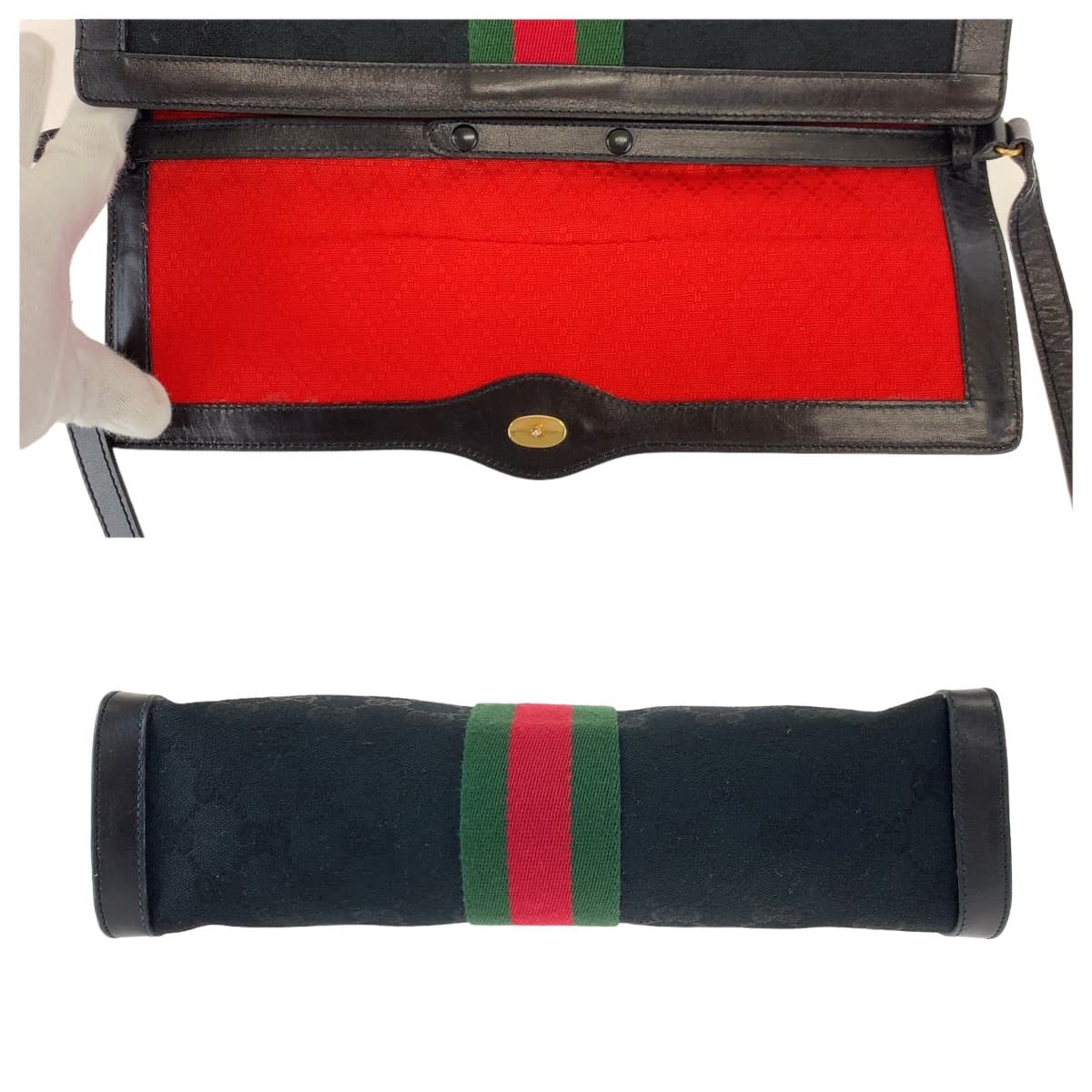 Gucci Gucci Gucci Vintage GG Canvas Leather Shoulder Bag 405794 Canvas Crossbody Bag 405794 in Very Good Condition Size ONE SIZE - 8 Thumbnail