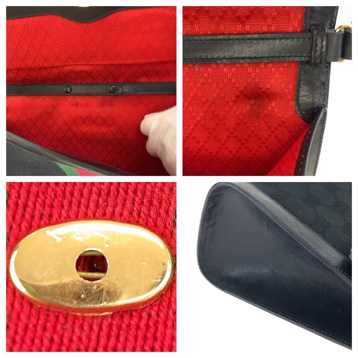 Gucci Gucci Gucci Vintage GG Canvas Leather Shoulder Bag 405794 Canvas Crossbody Bag 405794 in Very Good Condition Size ONE SIZE - 7 Thumbnail