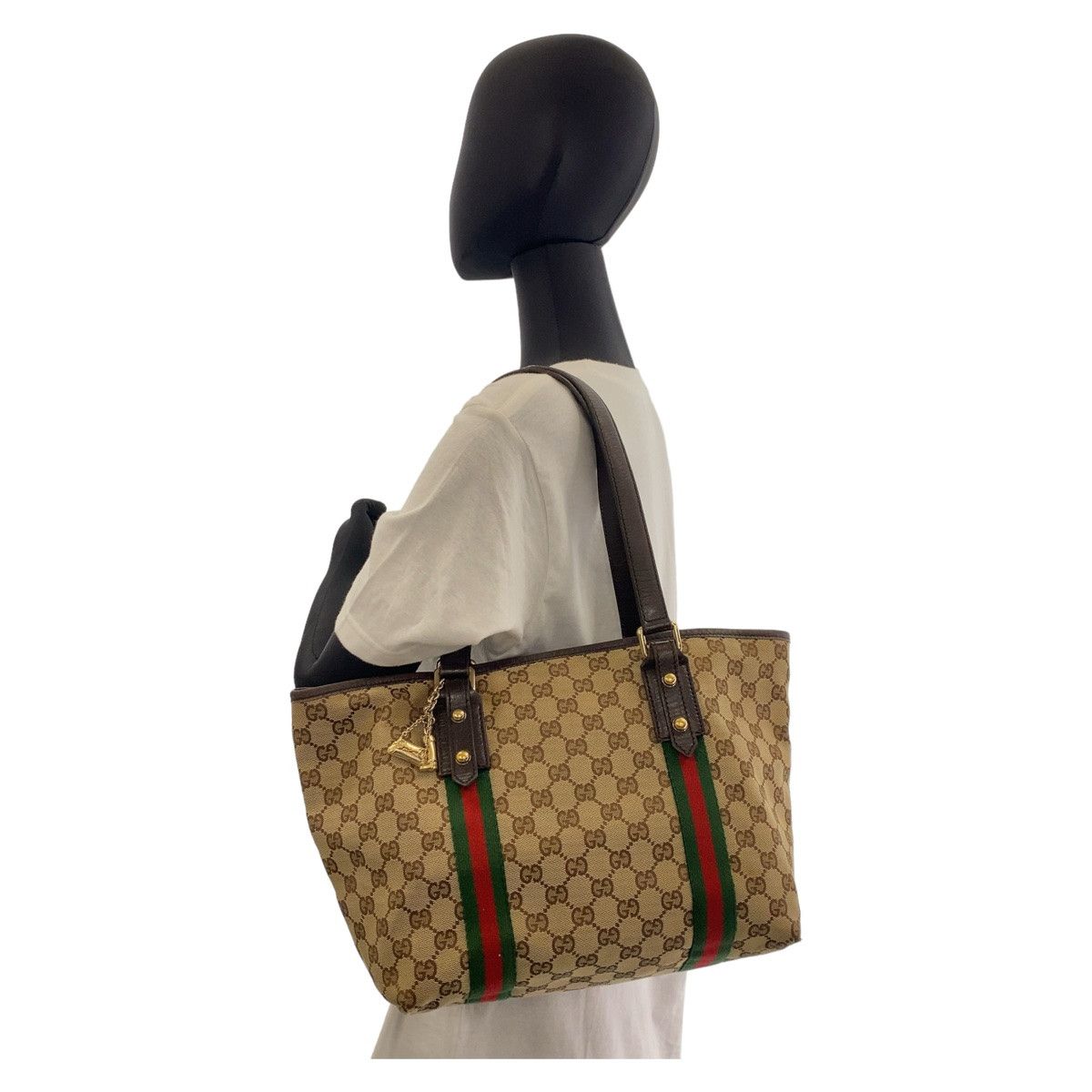 Gucci Gucci Gucci GG Canvas/Leather Tote Bag 137396 Canvas Tote Bag 137396 in Very Good Condition Size ONE SIZE - 9 Thumbnail