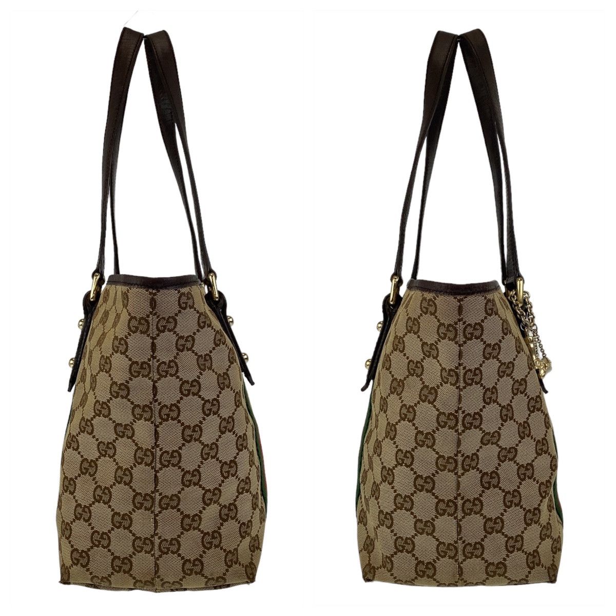 Gucci Gucci Gucci GG Canvas/Leather Tote Bag 137396 Canvas Tote Bag 137396 in Very Good Condition Size ONE SIZE - 7 Thumbnail