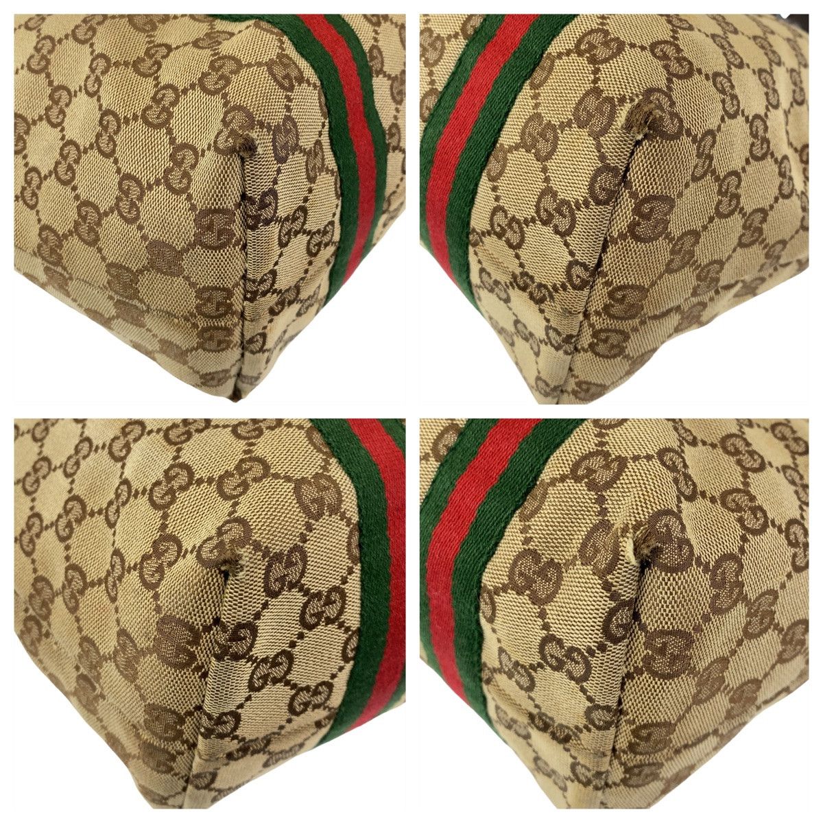 Gucci Gucci Gucci GG Canvas/Leather Tote Bag 137396 Canvas Tote Bag 137396 in Very Good Condition Size ONE SIZE - 3 Thumbnail