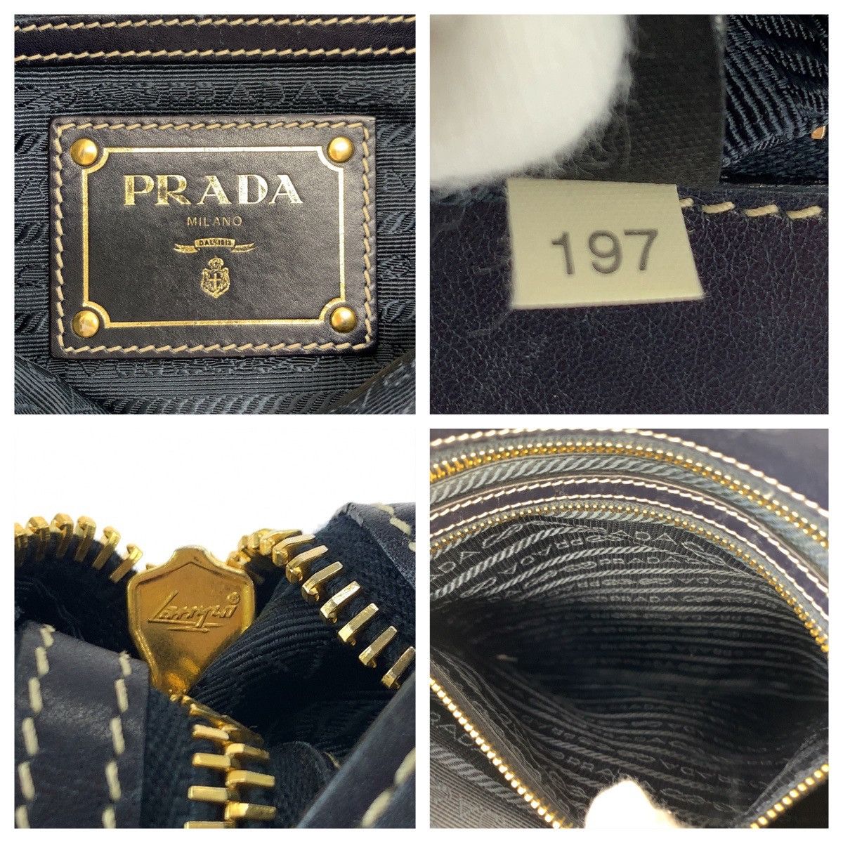 Prada Prada Prada Canvas/Leather Logo Jacquard Shoulder Bag 405803 Canvas Crossbody Bag 405803 in Very Good Condition Size ONE SIZE - 4 Thumbnail