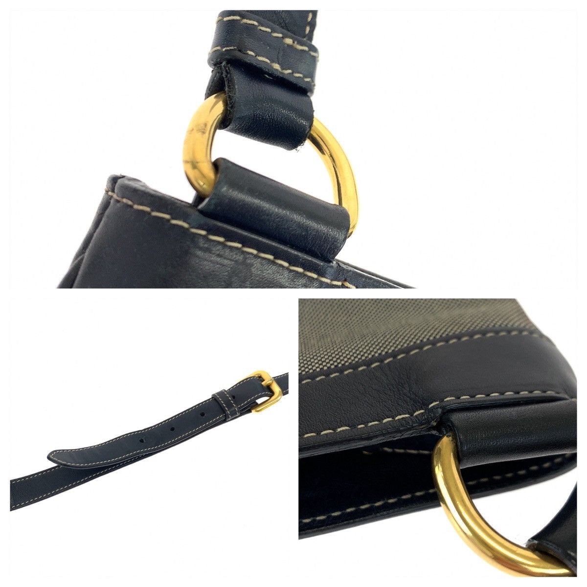 Prada Prada Prada Canvas/Leather Logo Jacquard Shoulder Bag 405803 Canvas Crossbody Bag 405803 in Very Good Condition Size ONE SIZE - 5 Thumbnail
