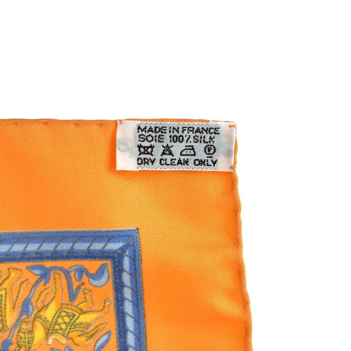 Hermes Hermes Hermes Silk Scarf Carré 90 Orange Canvas Scarf in Excellent Condition Size ONE SIZE - 5 Thumbnail