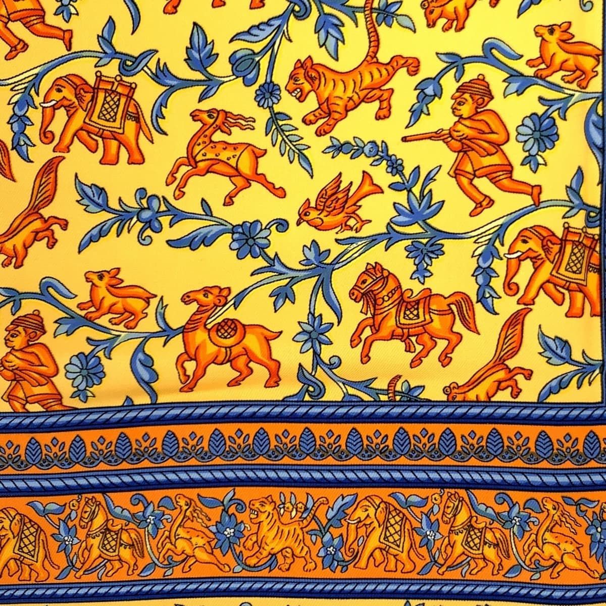 Hermes Hermes Hermes Silk Scarf Carré 90 Orange Canvas Scarf in Excellent Condition Size ONE SIZE - 6 Thumbnail