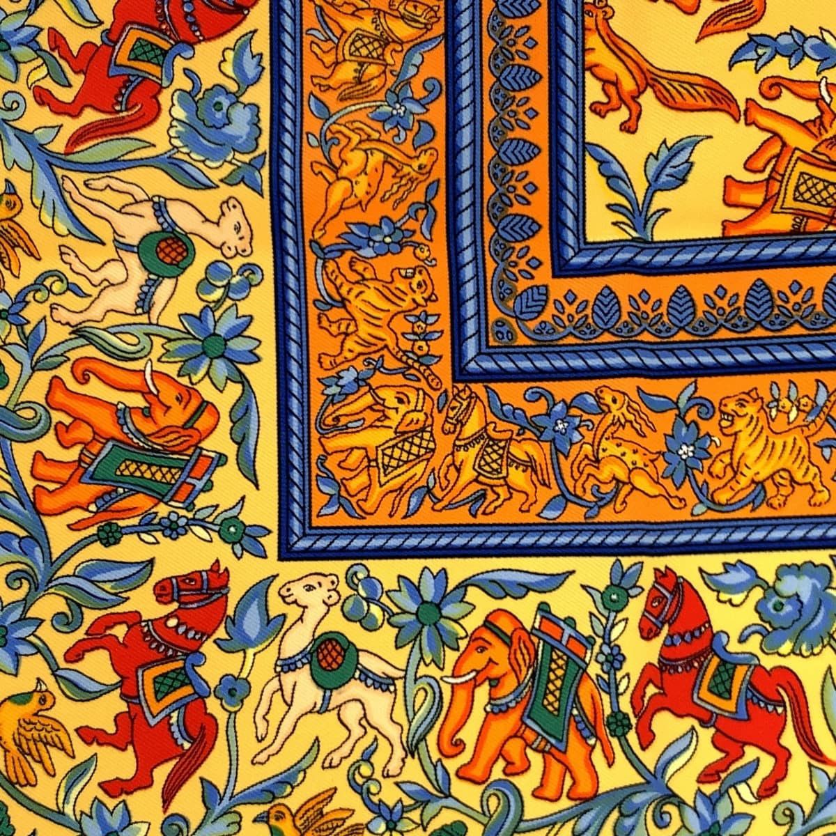 Hermes Hermes Hermes Silk Scarf Carré 90 Orange Canvas Scarf in Excellent Condition Size ONE SIZE - 7 Thumbnail