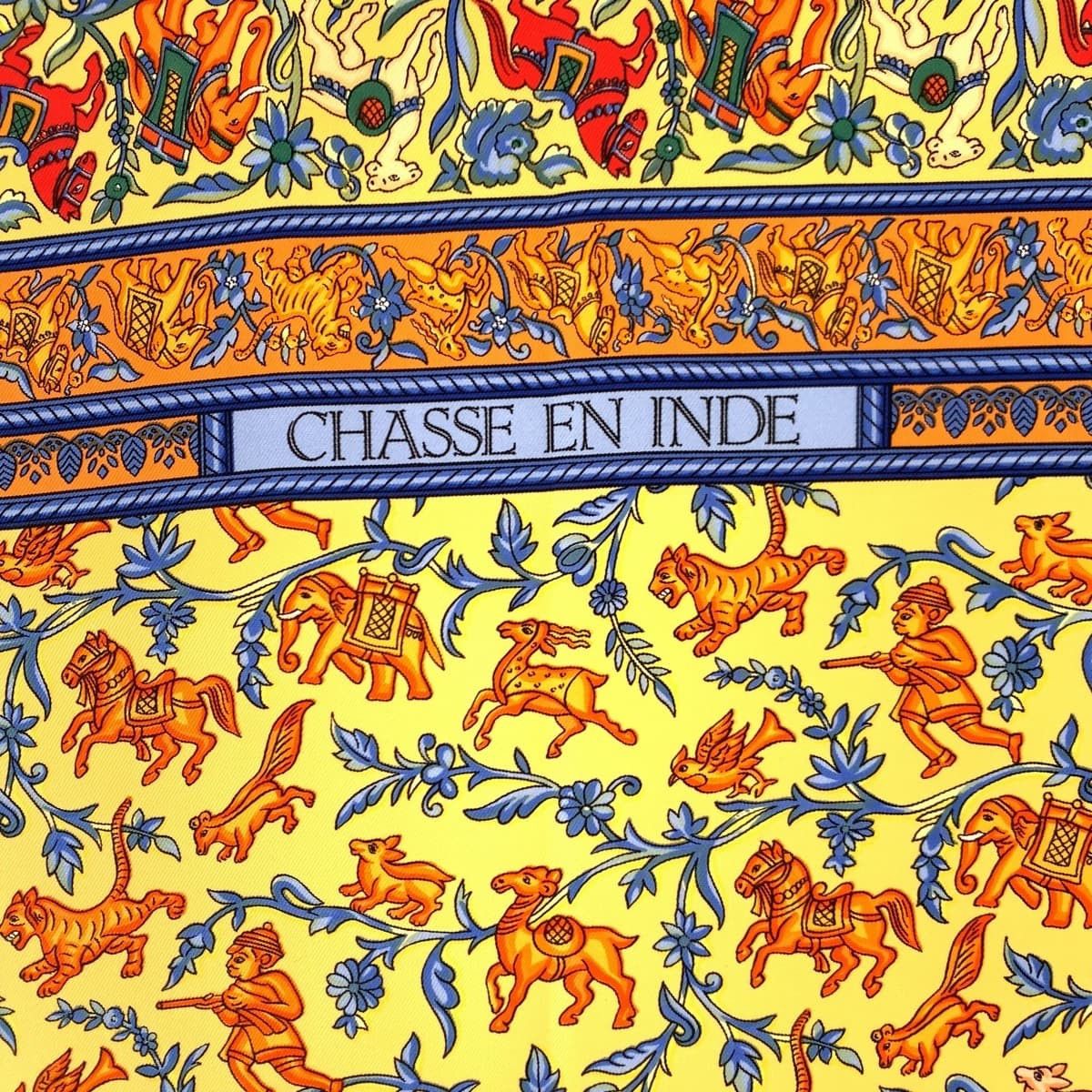 Hermes Hermes Hermes Silk Scarf Carré 90 Orange Canvas Scarf in Excellent Condition Size ONE SIZE - 4 Thumbnail