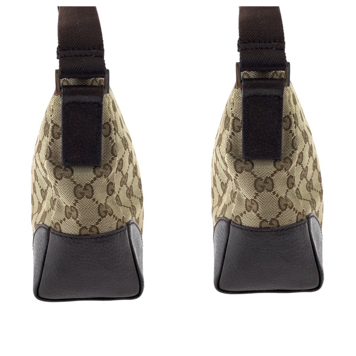 Gucci Gucci Gucci Beige Brown GG Canvas Leather Shoulder Messenger Bag 114273 Canvas Crossbody Bag 114273 in Very Good Condition Size ONE SIZE - 7 Thumbnail
