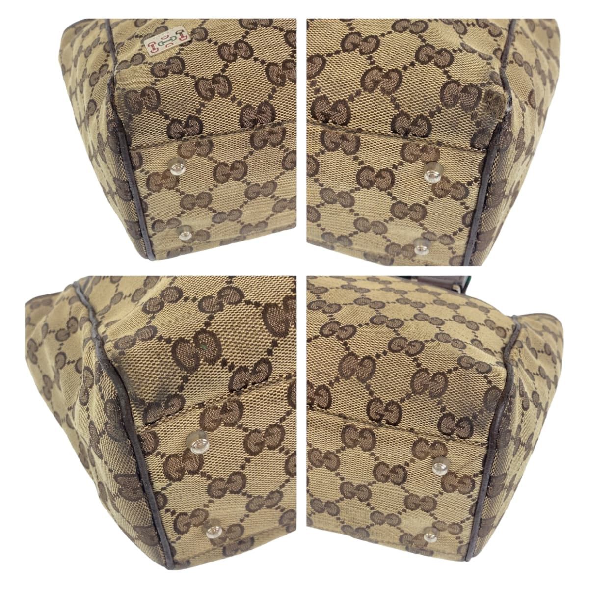 Gucci Gucci Gucci GG Canvas Sherry Line Tote Bag 145810 Canvas Tote Bag 145810 in Very Good Condition Size ONE SIZE - 3 Thumbnail