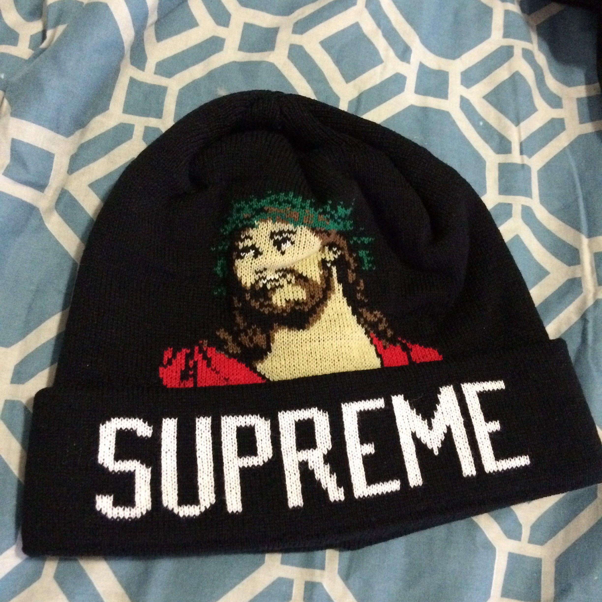 Supreme Supreme Jesus Beanie Black Grailed