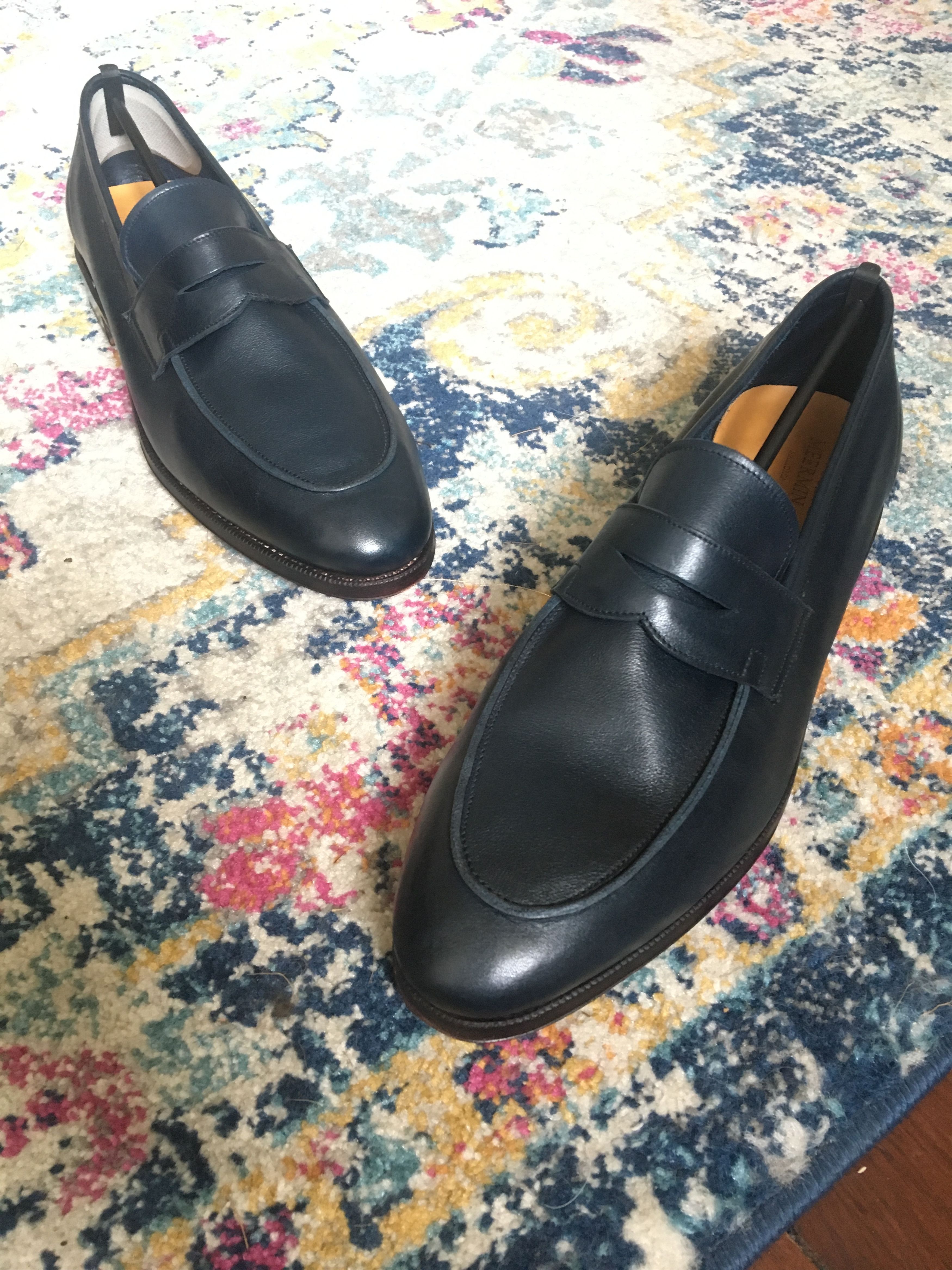Navy Softcalf Loafer