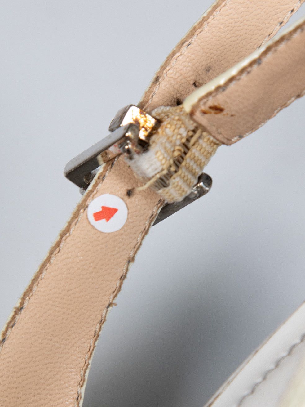 Tod's Ecru Patent T Buckle Detail Slingback Pumps Size US 8 / IT 38 - 8 Thumbnail