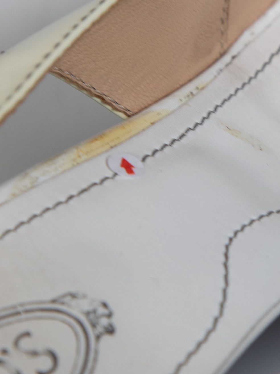 Tod's Ecru Patent T Buckle Detail Slingback Pumps Size US 8 / IT 38 - 12 Thumbnail