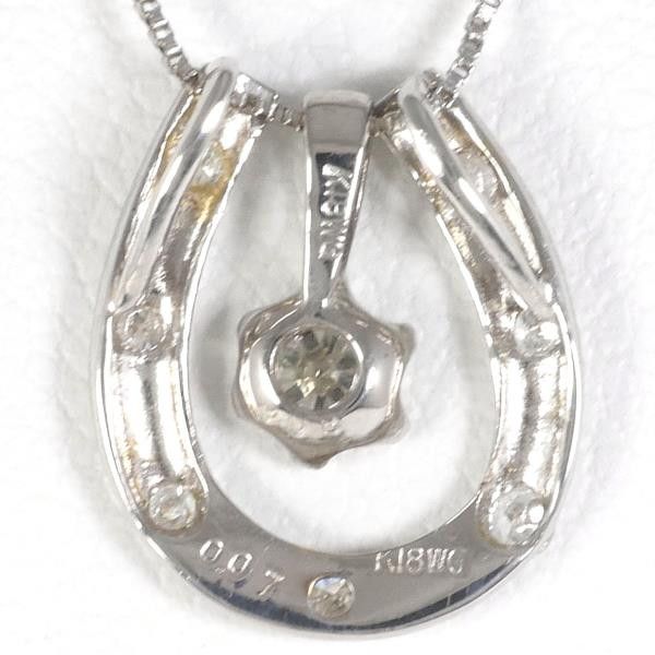 Other Other K18 White Gold Diamond Necklace 50cm Metal Necklace in Great Condition Size ONE SIZE - 4 Thumbnail