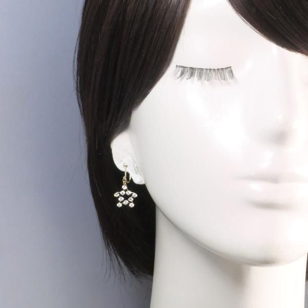 Other Other K18 Yellow Gold Zirconia Earring Metal Earrings in Excellent Condition Size ONE SIZE - 3 Thumbnail