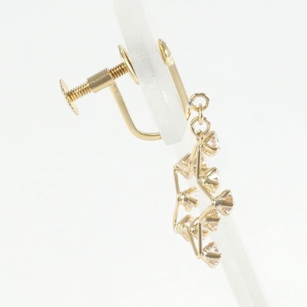 Other Other K18 Yellow Gold Zirconia Earring Metal Earrings in Excellent Condition Size ONE SIZE - 2 Thumbnail
