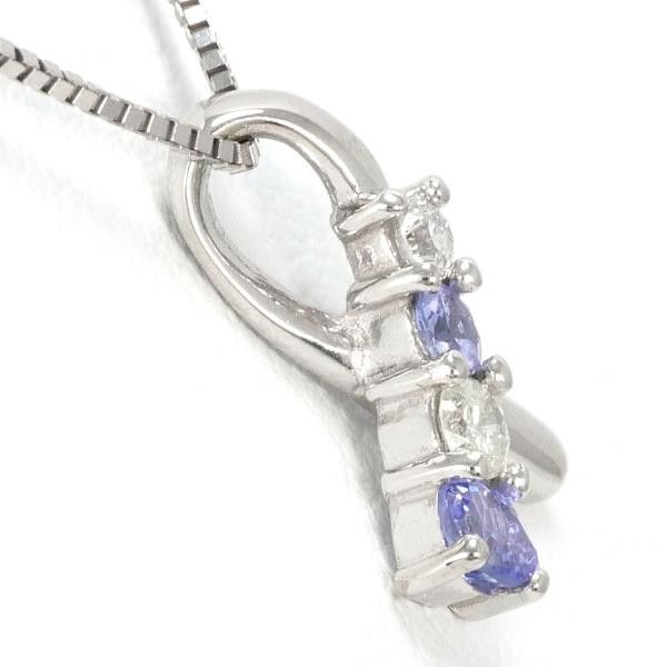 Other Other K14 White Gold Tanzanite Necklace 40cm Metal Necklace in Great Condition Size ONE SIZE - 2 Thumbnail