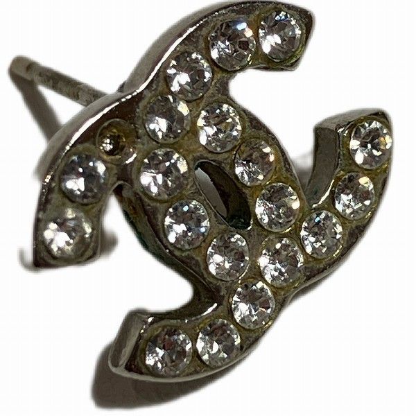 Chanel Chanel Chanel Coco Mark Earrings, GP, H1cm×W1.4cm×D0.3cm Metal Earrings in Fair Condition Size ONE SIZE - 5 Thumbnail