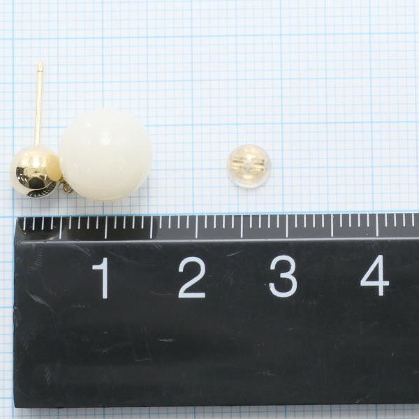 Other Other K18 Yellow Gold Agate Earrings Metal Earrings in Excellent Condition Size ONE SIZE - 4 Thumbnail