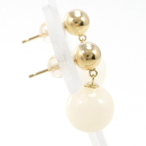 Other Other K18 Yellow Gold Agate Earrings Metal Earrings in Excellent Condition Size ONE SIZE - 2 Thumbnail