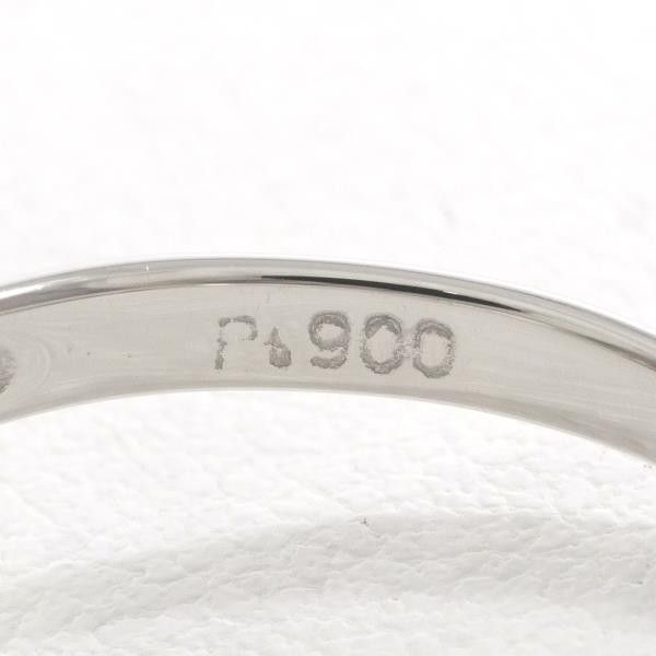 Other Other PT900 Platinum Ring with 8mm Pearl and 0.20ct Diamond, Size 14.5 Metal Ring in Excellent Condition Size ONE SIZE - 6 Thumbnail